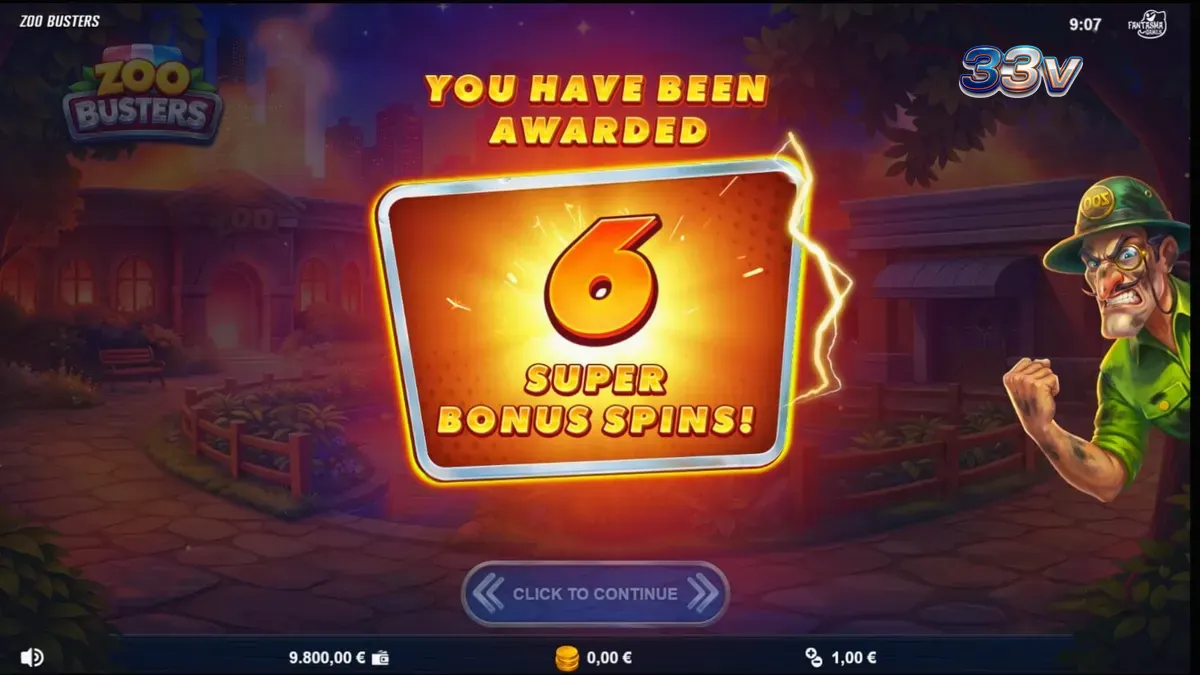 Tampilan visual slot Zoo Busters dengan karakter hewan punk